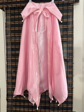 Custom Made Child Princess Cape w/Pearls and Ribbon